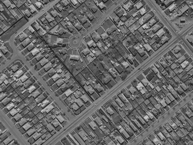 83A Milton Street from the air, 1970-1974