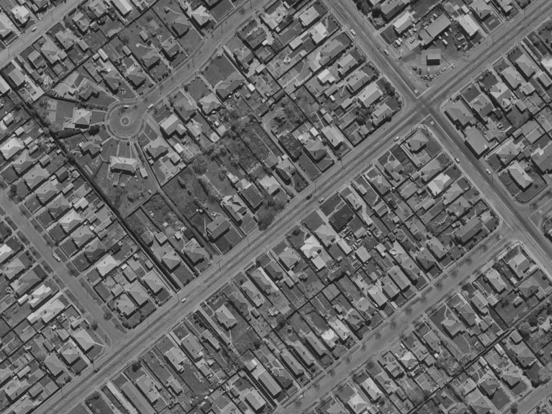 93A Milton Street from the air, 1970-1974