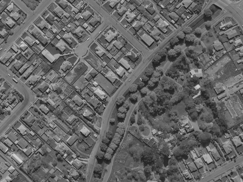 334 Eastern Terrace from the air, 1970-1974