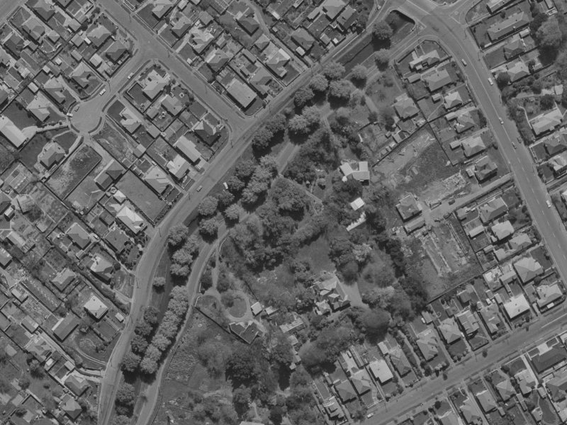 Riverlaw Terrace from the air, 1970-1974