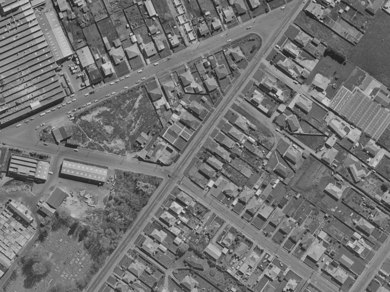 54 Rutherford Street from the air, 1970-1974