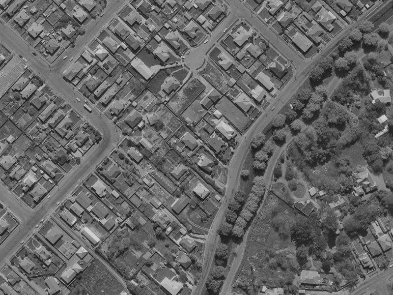 327 Eastern Terrace from the air, 1970-1974