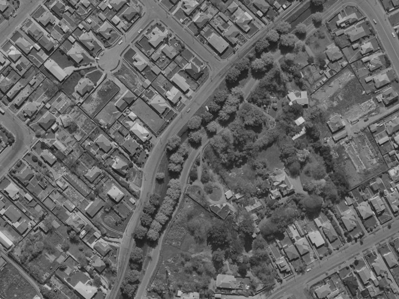 58 Riverlaw Terrace from the air, 1970-1974