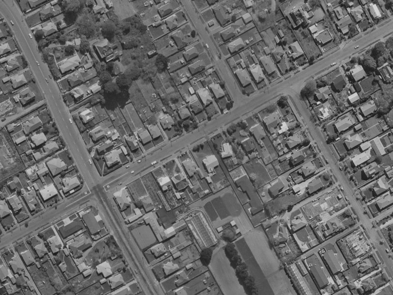 90 St Martins Road from the air, 1970-1974