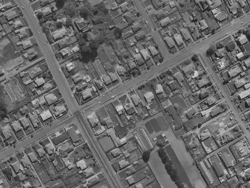 86 Saint Martins Road from the air, 1970-1974