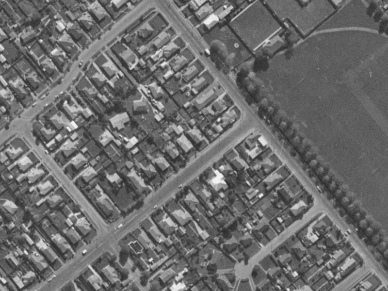 75 Wychbury Street from the air, 1970-1974