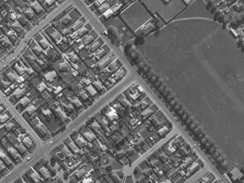 82 Wychbury Street from the air, 1970-1974