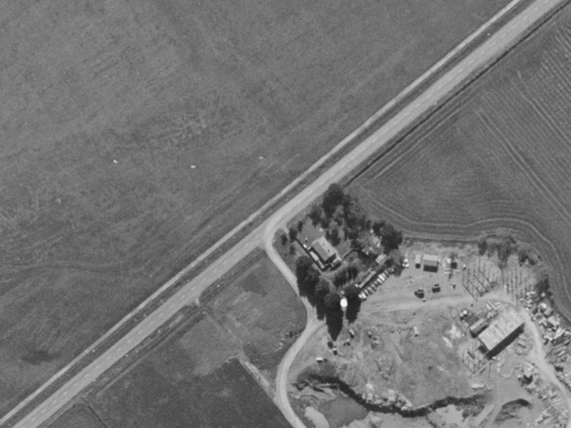 180 Wigram Road from the air, 1970-1974