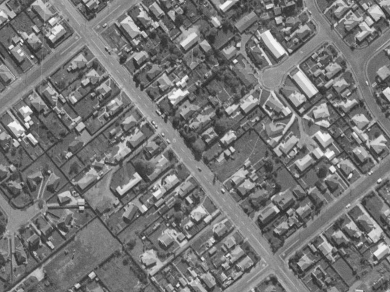 256 Lyttelton Street from the air, 1970-1974