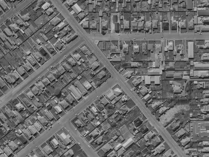 Dunn Street from the air, 1970-1974