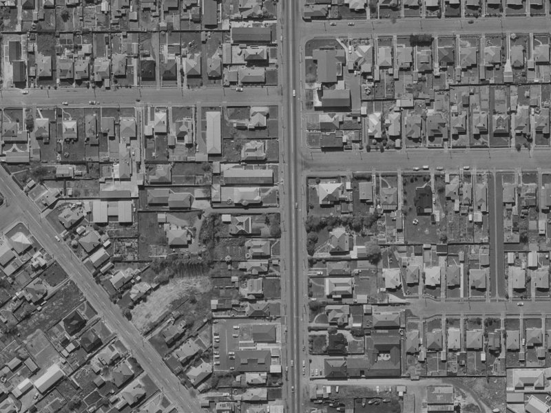 183A Colombo Street from the air, 1970-1974