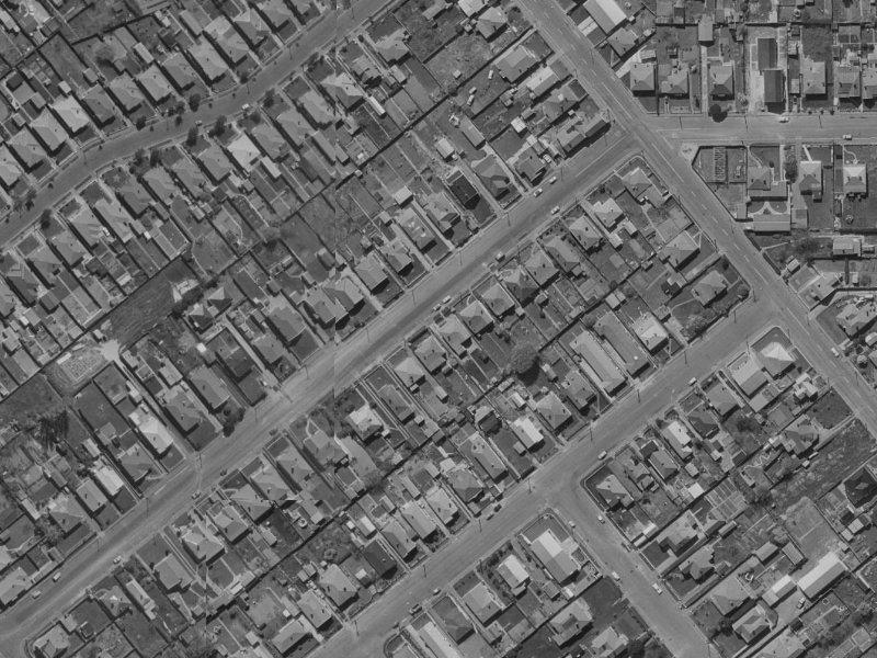 40A Leitch Street from the air, 1970-1974