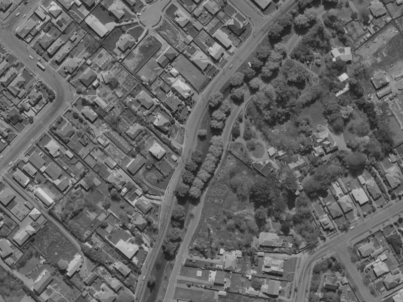 40 Riverlaw Terrace from the air, 1970-1974