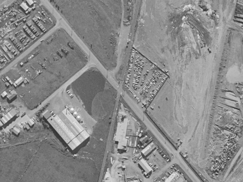 120 Branston Street from the air, 1970-1974