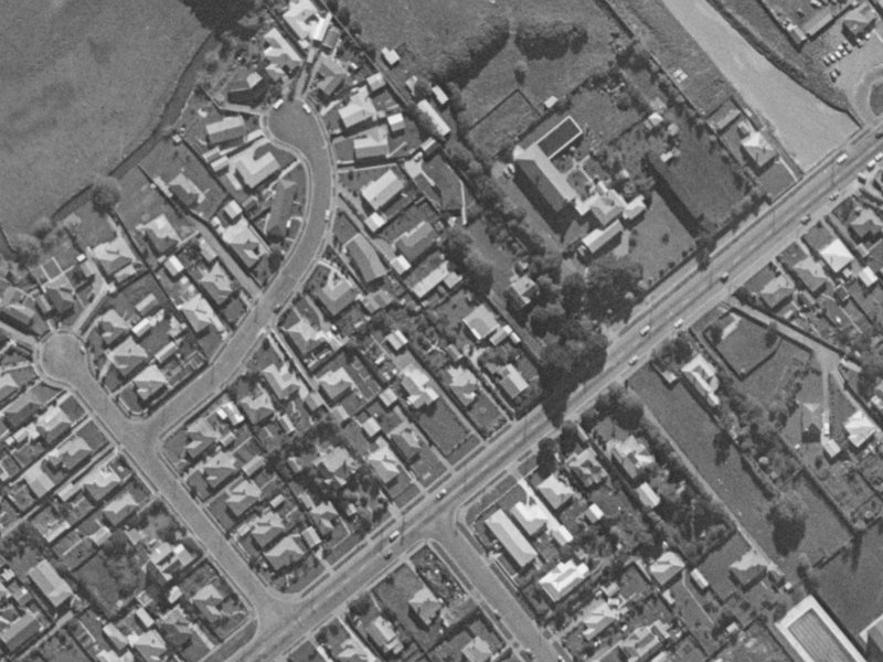 60B Halswell Road from the air, 1970-1974