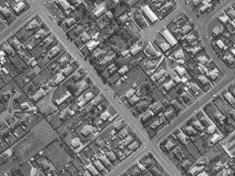 250 Lyttelton Street from the air, 1970-1974
