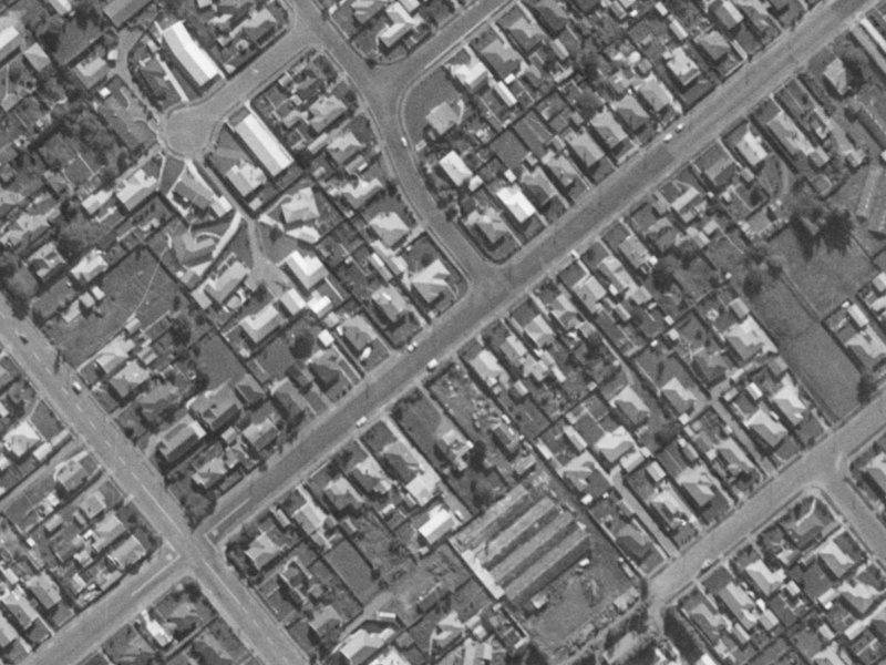 Cobham Street from the air, 1970-1974