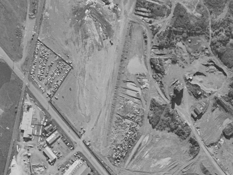 116 Branston Street from the air, 1970-1974