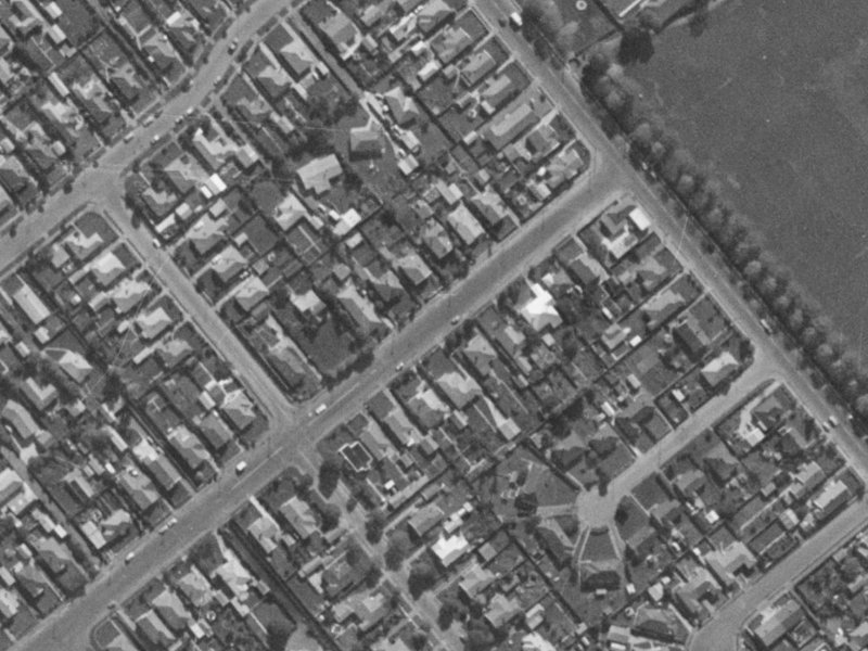72 Wychbury Street from the air, 1970-1974