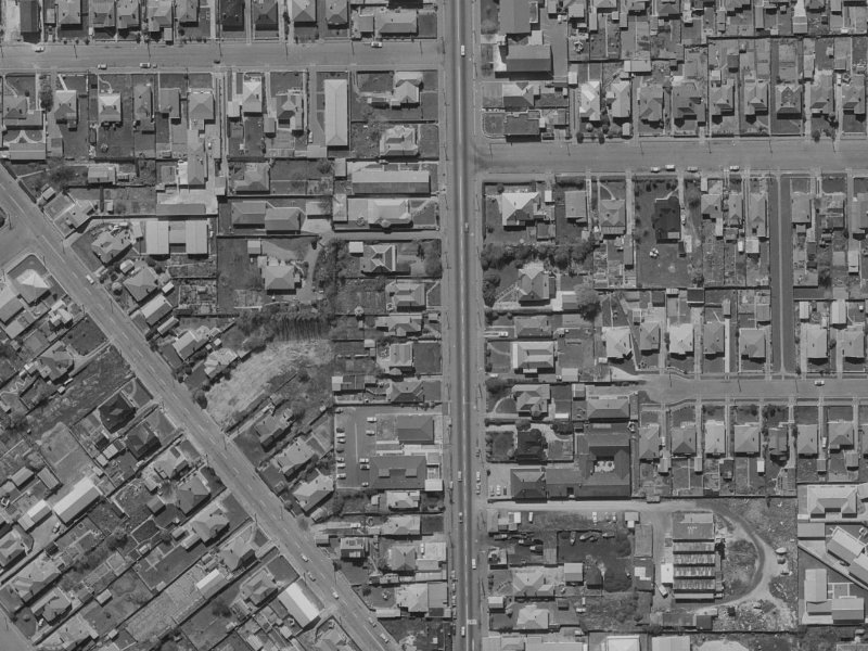 171 Colombo Street from the air, 1970-1974