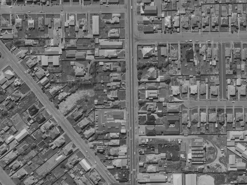171A Colombo Street from the air, 1970-1974