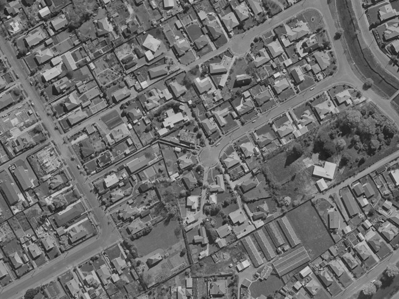 24 Derrett Place from the air, 1970-1974