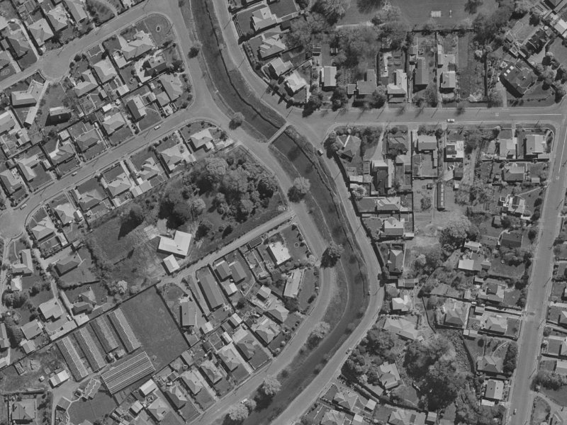 212 Riverlaw Terrace from the air, 1970-1974