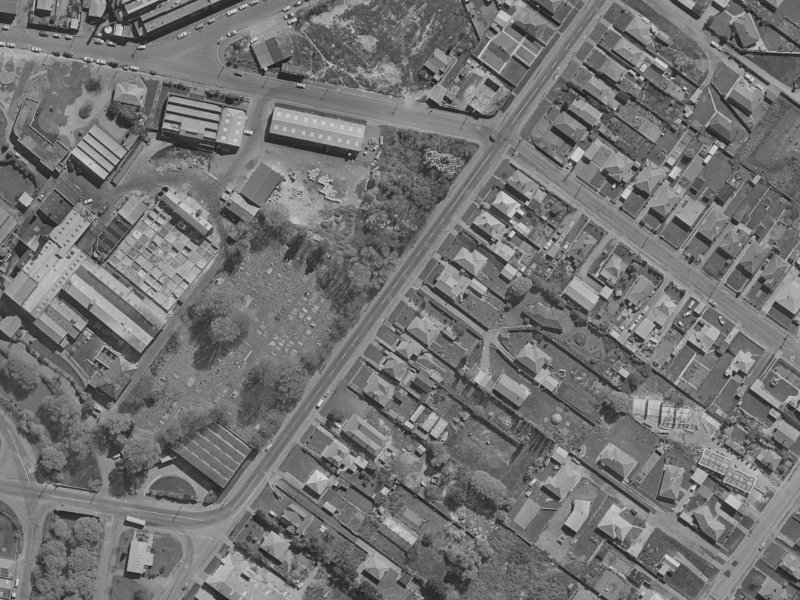 73 Rutherford Street from the air, 1970-1974