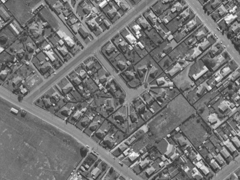 Bayley Place from the air, 1970-1974