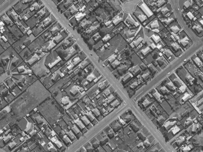 245 Lyttelton Street from the air, 1970-1974
