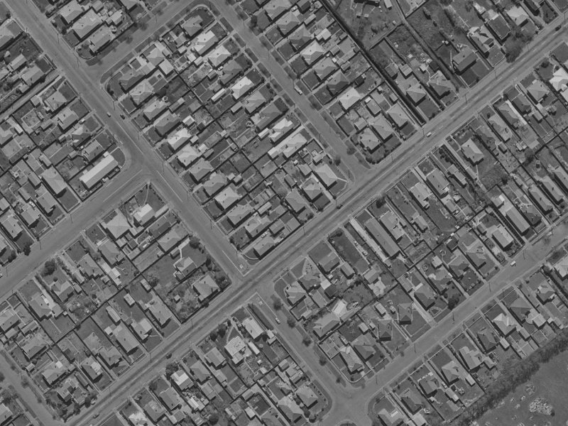 Milton Street from the air, 1970-1974