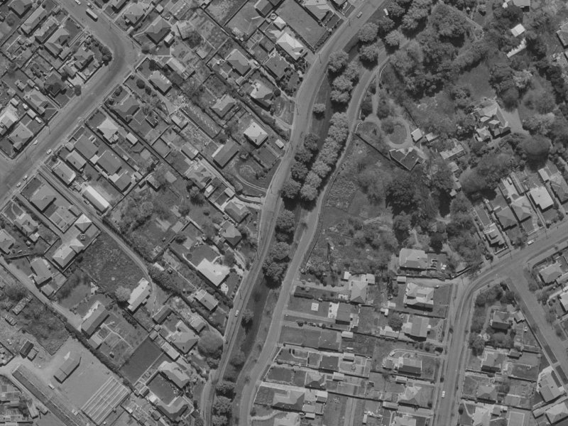 308 Eastern Terrace from the air, 1970-1974