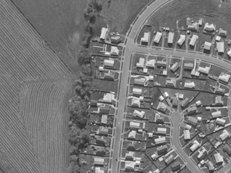 93 Warren Crescent from the air, 1970-1974