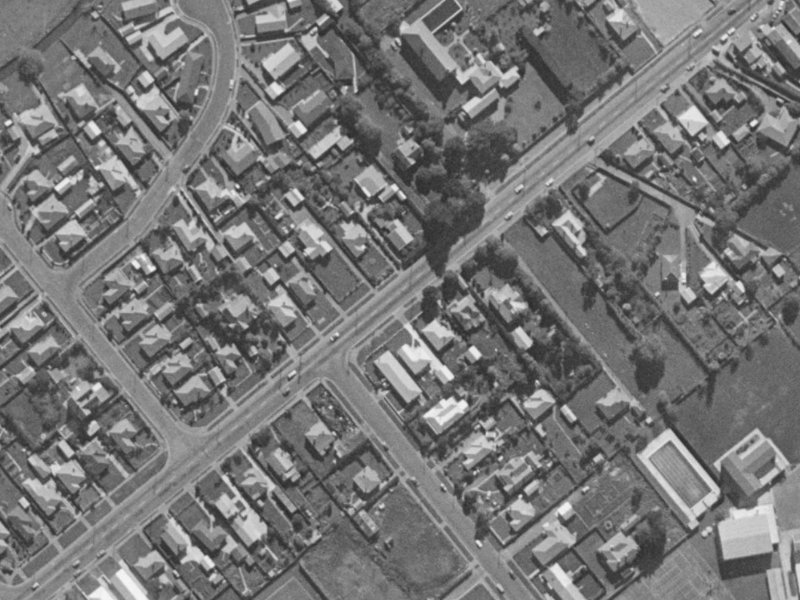 63 Halswell Road from the air, 1970-1974