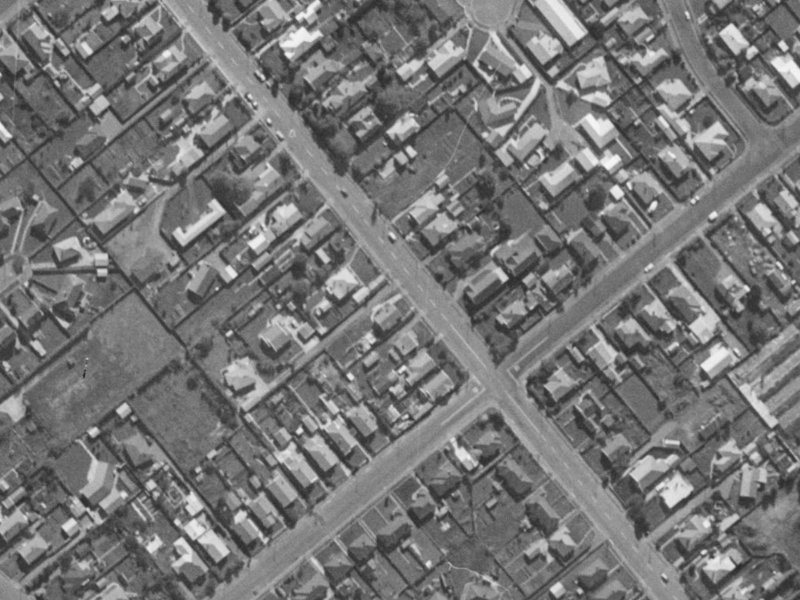 241 Lyttelton Street from the air, 1970-1974