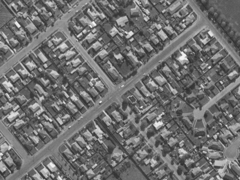 64 Wychbury Street from the air, 1970-1974
