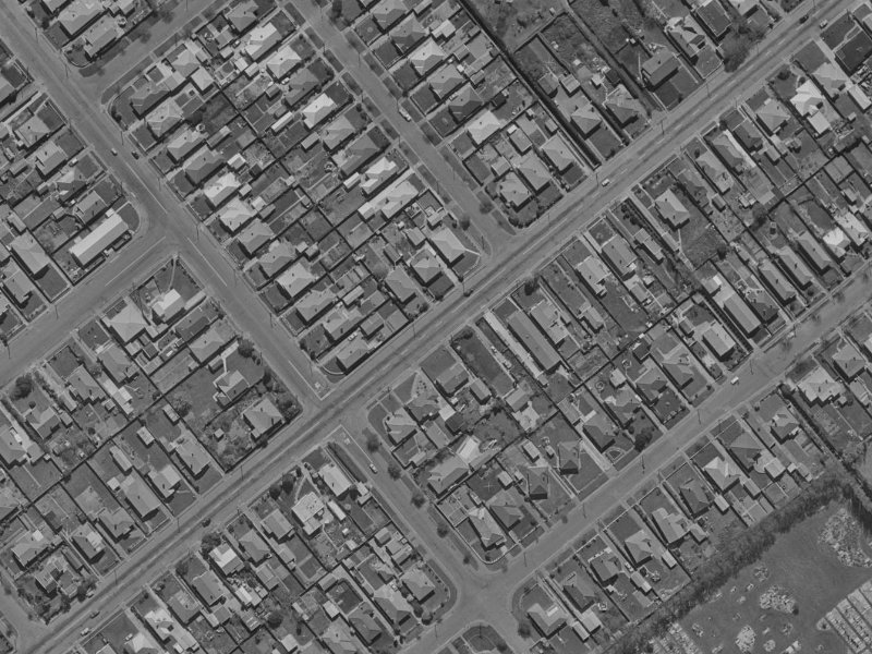 66A Milton Street from the air, 1970-1974