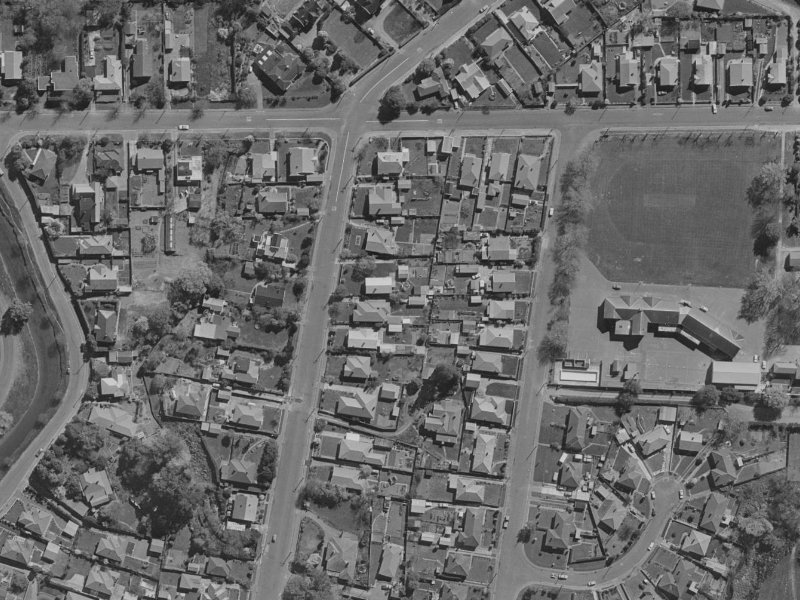 Hawford Road from the air, 1970-1974