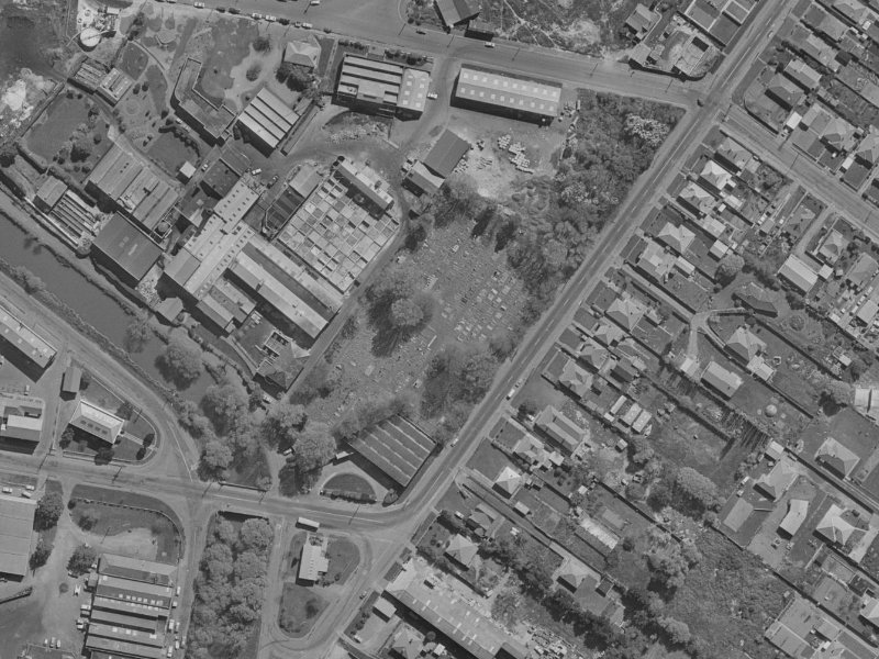 76 Rutherford Street from the air, 1970-1974