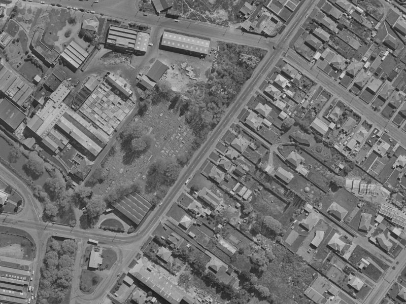 70 Rutherford Street from the air, 1970-1974