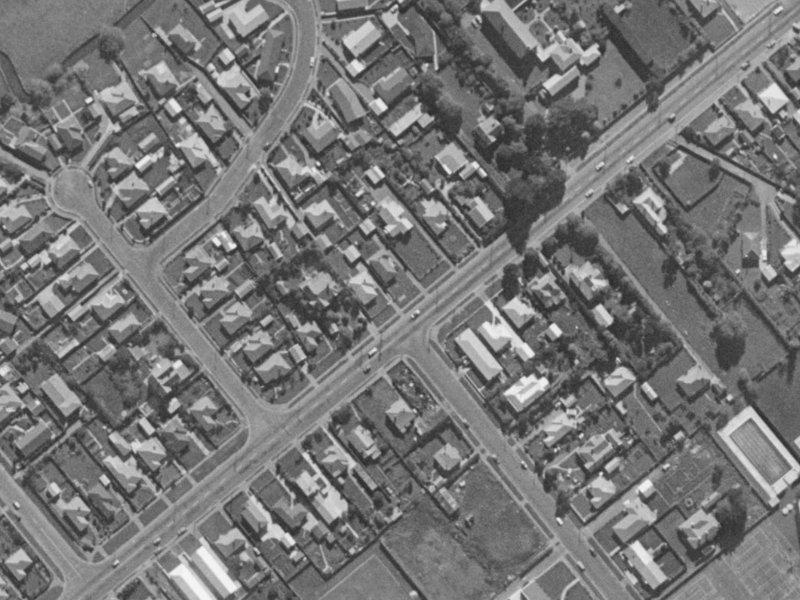 66 Halswell Road from the air, 1970-1974