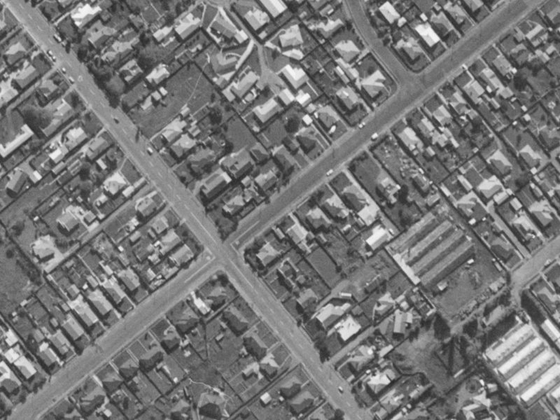 52 Cobham Street from the air, 1970-1974