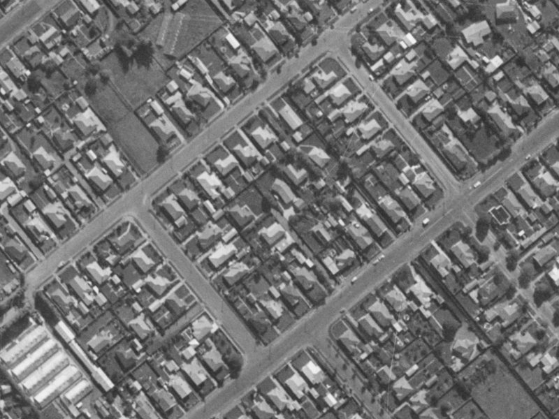 41A Wychbury Street from the air, 1970-1974