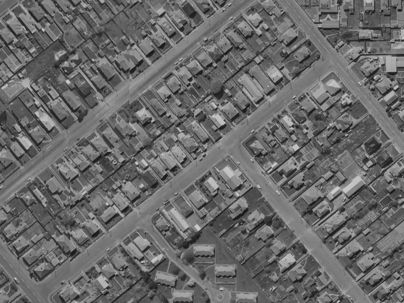 31A Dunn Street from the air, 1970-1974