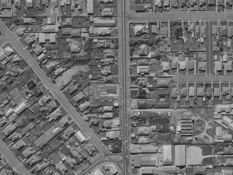 167 Colombo Street from the air, 1970-1974