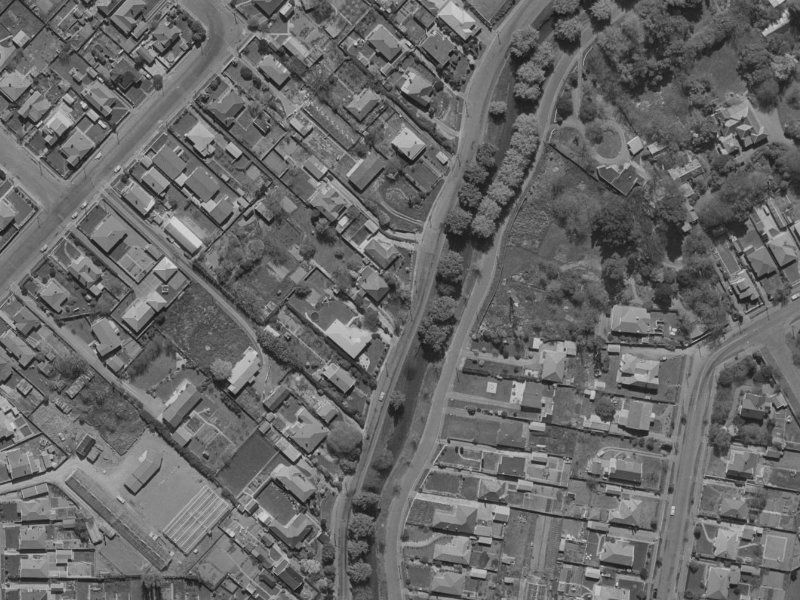 306 Eastern Terrace from the air, 1970-1974