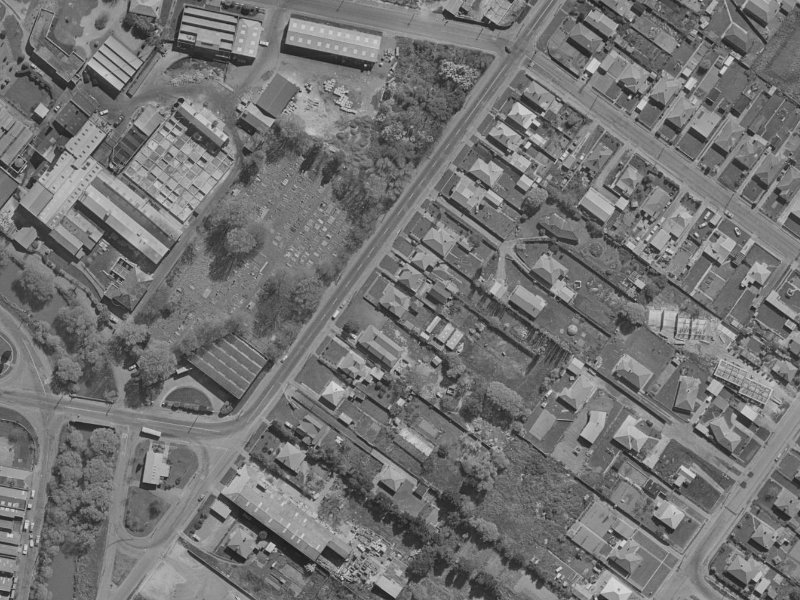 81 Rutherford Street from the air, 1970-1974