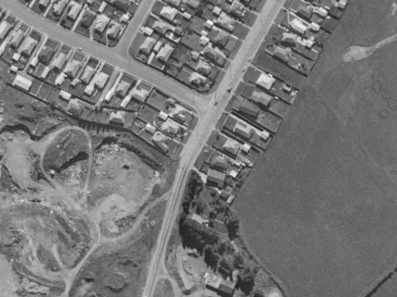 195 Springs Road from the air, 1970-1974