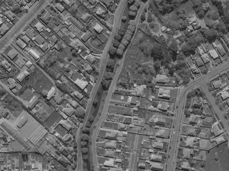 30A Riverlaw Terrace from the air, 1970-1974