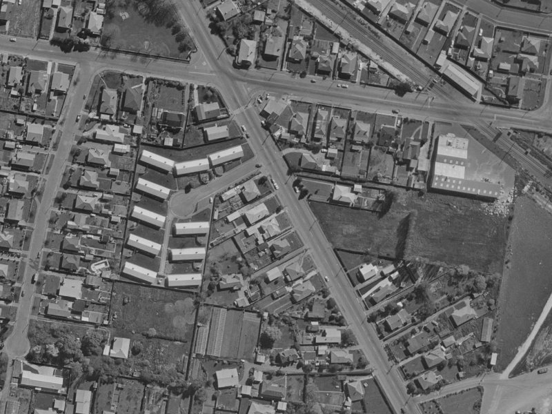 206 Opawa Road from the air, 1970-1974